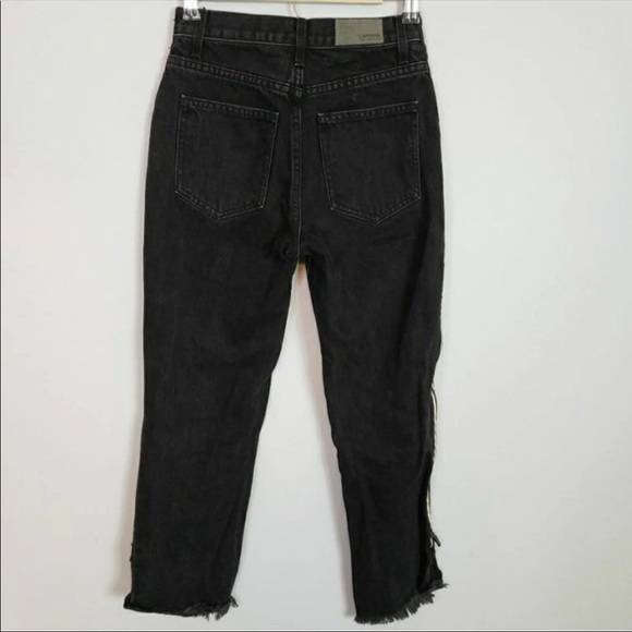 Y2K side zip reflective distressed jeans - Picture 7 of 10